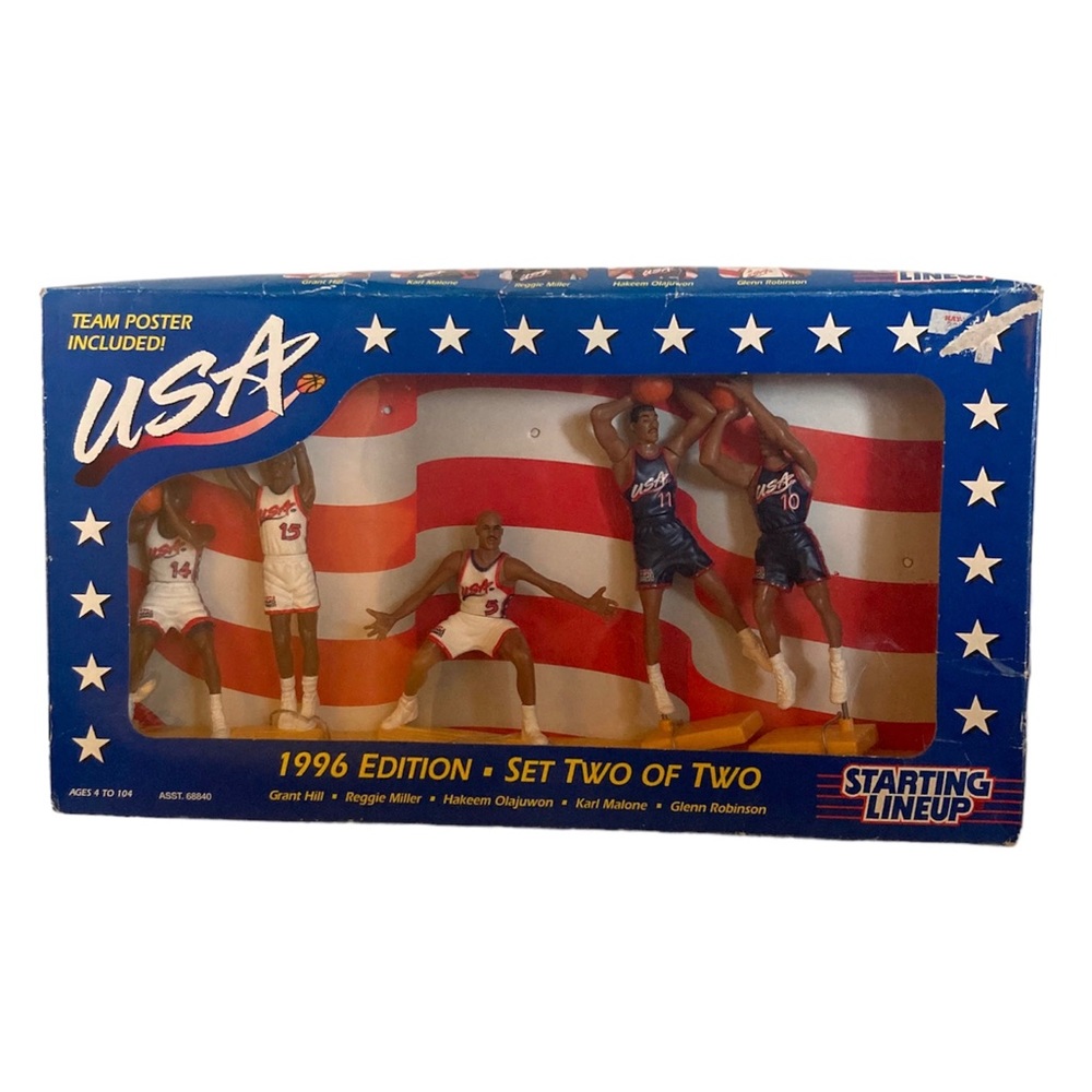 1996 Starting Lineup USA Dream Team - NBA (Set 2 of 2) complete with poster